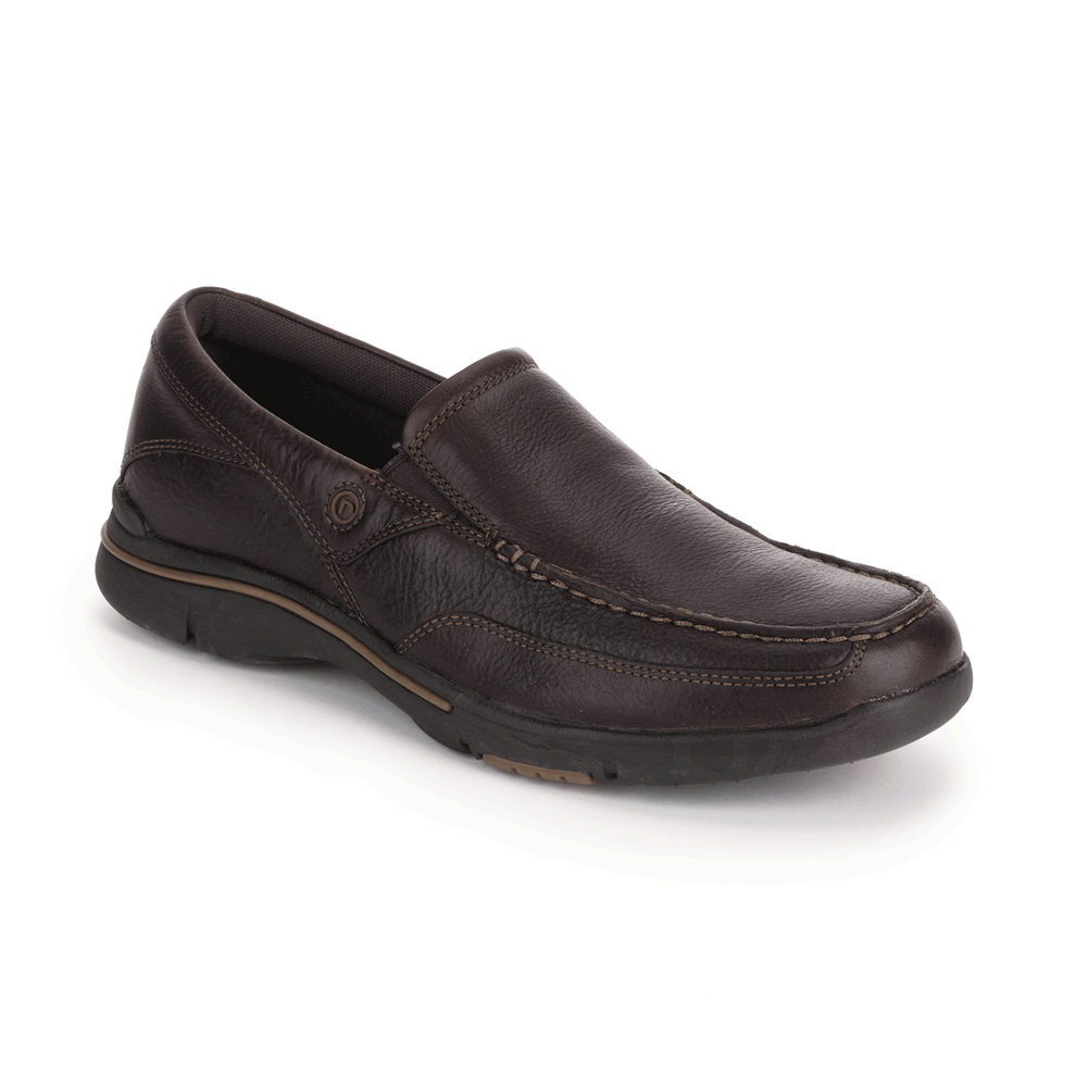 Rockport Singapore Mens Slip-On - City Play Eberdon Dark Brown - RJ5861420